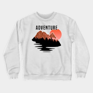 Adventure Montains Scene -  Camping Crewneck Sweatshirt
